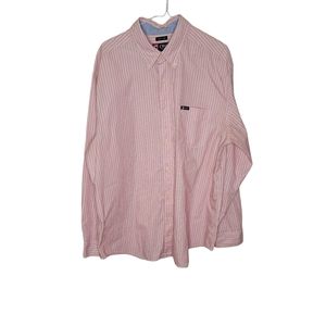 Chaps Button Down Shirt Mens Size XL Plaid  Red Long Sleeve Easy Care